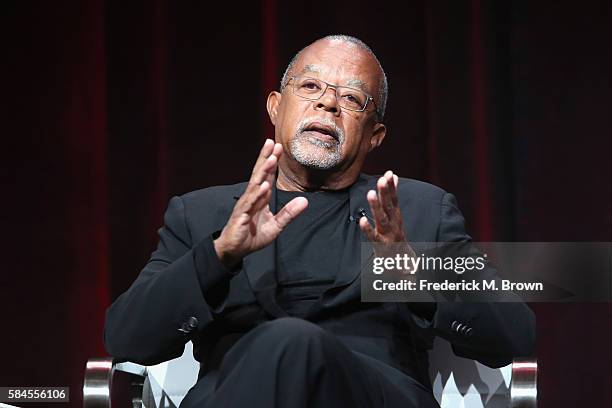 Historian Henry Louis Gates Jr. Speaks onstage during the 'Black America Since MLK: And Still I Rise' panel discussion at the PBS portion of the 2016...