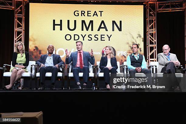 Series executive producer Paula S. Apsell, human evolution researcher, African paleoanthropology scholar Dr. Berhane Asfaw, anthropologist and...