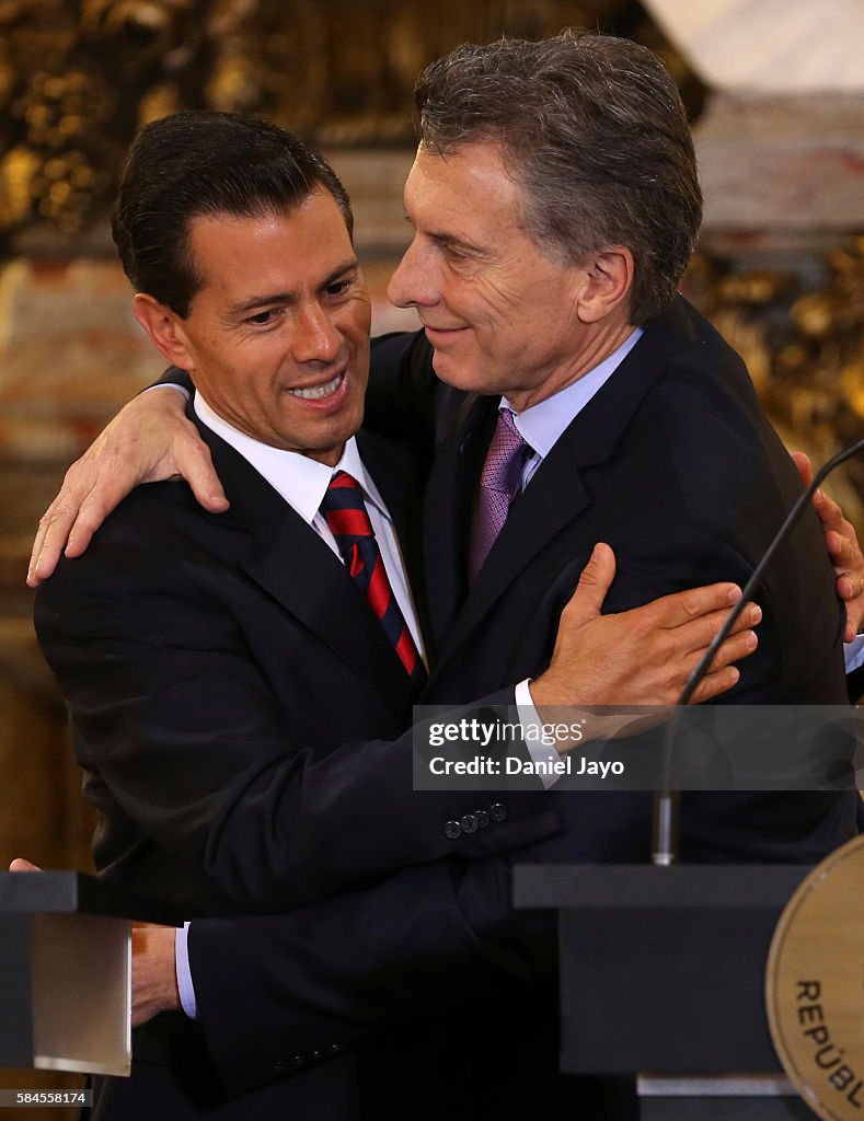 President of Mexico Pena Nieto Visits Buenos Aires