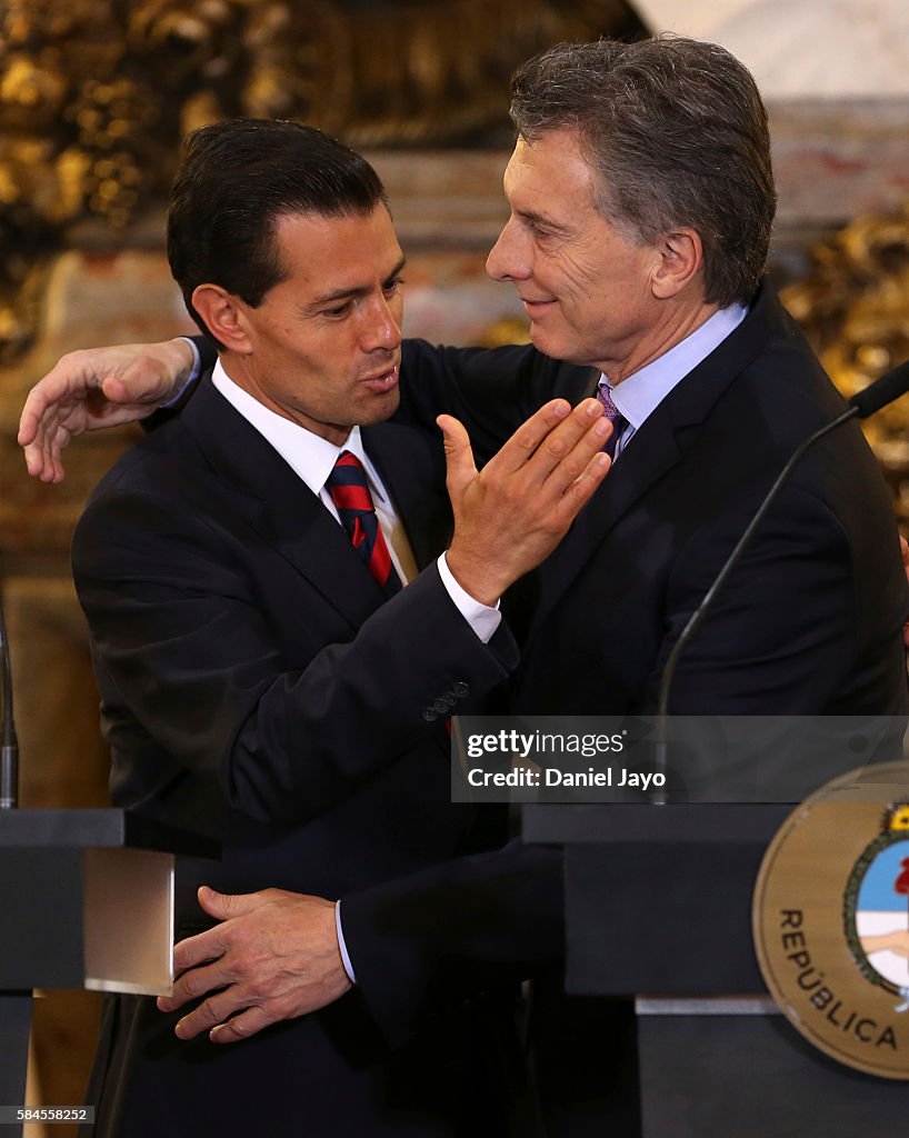President of Mexico Pena Nieto Visits Buenos Aires