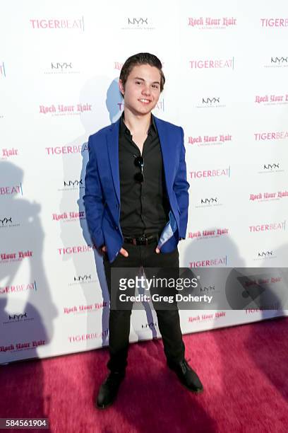 Actor Zach Callison arrives at the Tiger Beat's Pre-Party Around FOX's Teen Choice Awards at HYDE Sunset: Kitchen + Cocktails on July 28, 2016 in...