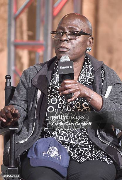 Singer Sharon Jones attends AOL BUILD Series to discuss the film "Miss Sharon Jones!" at AOL HQ on July 29, 2016 in New York City.