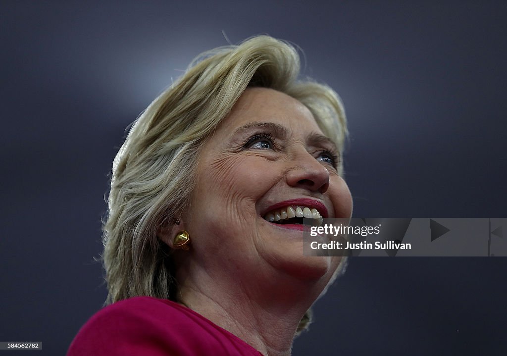 Hillary Clinton And Tim Kaine Hold Post-DNC Rally In Philadelphia