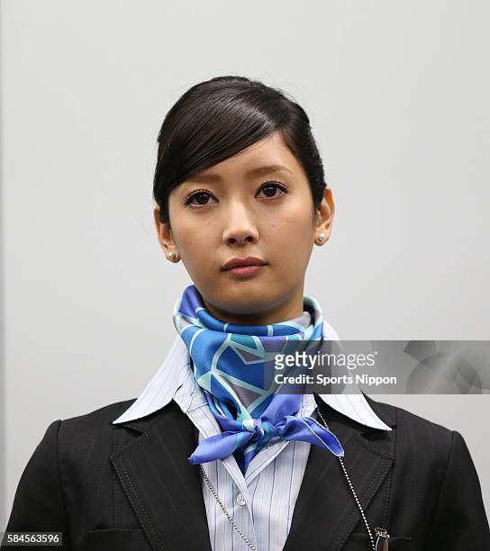 Model/actress Nanao attends the Fuji TV program press conference on October 7, 2013 in Tokyo, Japan.