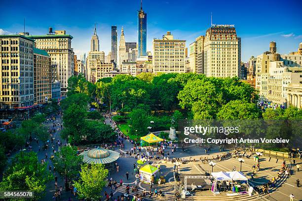 union square, new york - union square new york city stock pictures, royalty-free photos & images