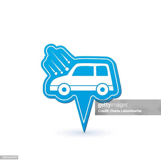 automotive insurance pointer icon - hagelschauer stock-grafiken, -clipart, -cartoons und -symbole