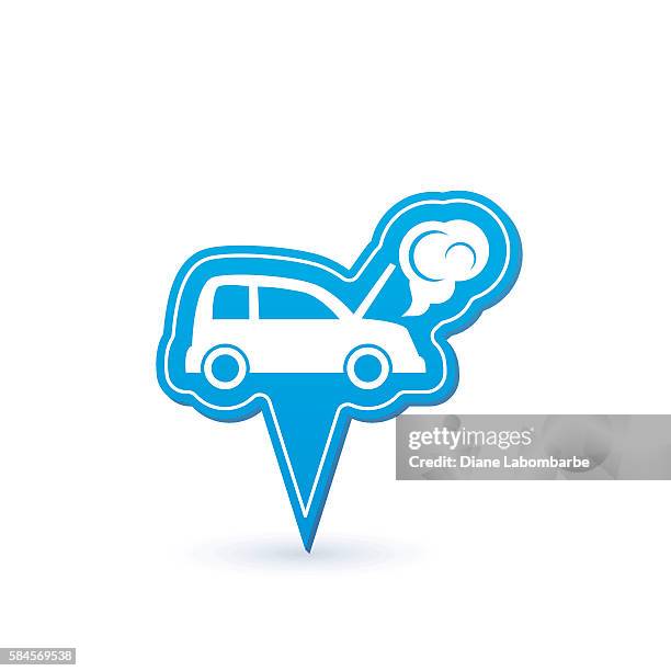 automotive insurance pointer icon - overheated stock illustrations