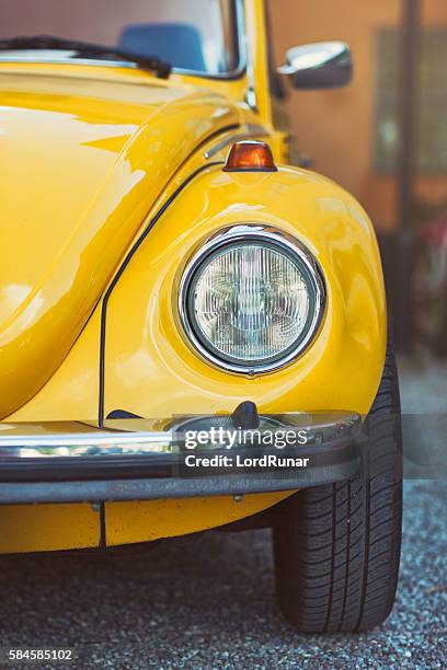 volkswagen beetle front view - beetle car stock pictures, royalty-free photos & images