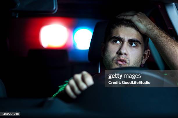 police car in pursuit - stoppad av polisen bildbanksfoton och bilder