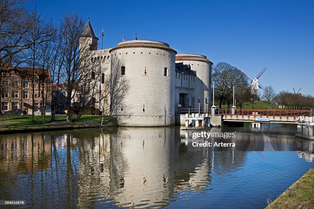 The town gate Kruispoort at Bruges, Belgium