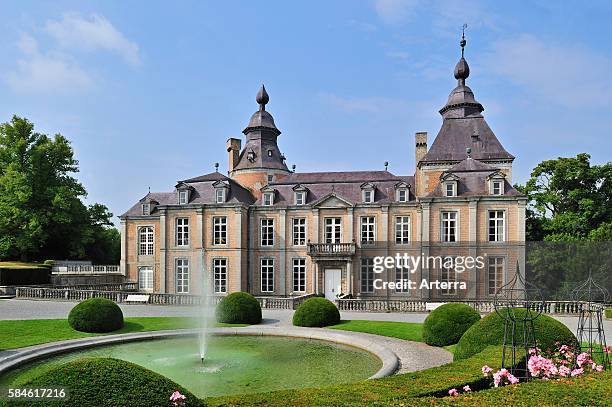 The Chateau of Modave / Chateau des Comtes de Marchin in the Belgian Ardennes, Belgium .