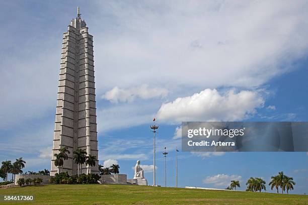 Plaza de la Revolucion / Revolution Square and the Jose Marti Memorial at Havana, Cuba, Caribbean.