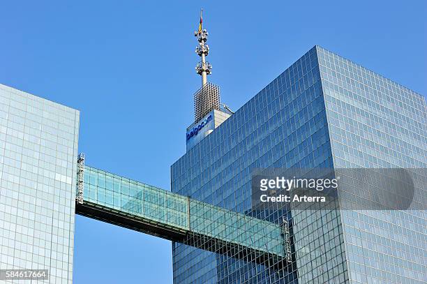 The Belgacom Towers / Tours Belgacom, twin skyscrapers of the telecommunications company Belgacom at Brussels, Belgium.