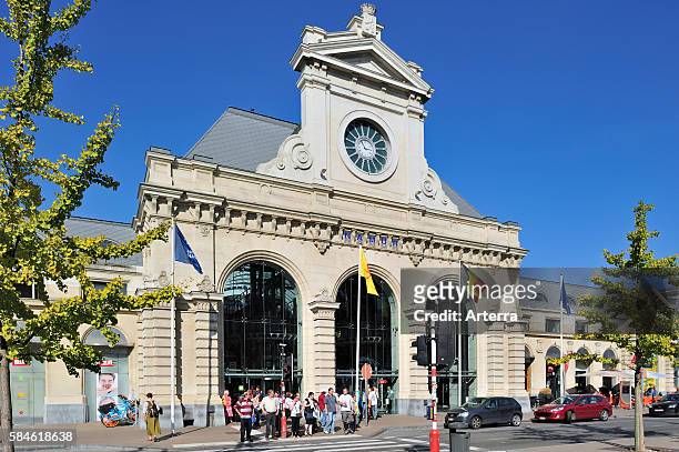 Entrance of the railway station at Namur, Belgium.