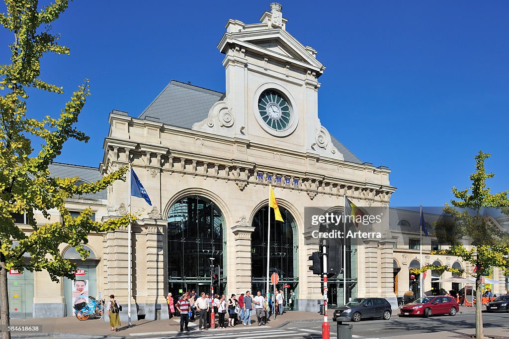 Entrance of the railway station at Namur, Belgium