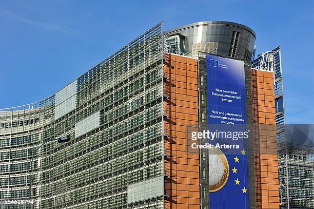 The European Commission, executive body of the European Union, are based in the Berlaymont building of Brussels, Belgium.