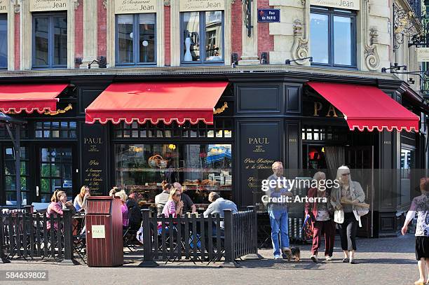 The famous bakery and pastry shop Patisserie Paul in Lille, France.