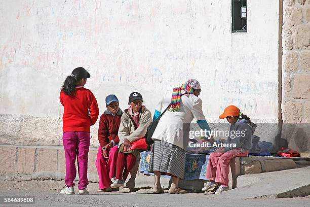 Local people in the mining town of San Antonio de los Cobres in Salta Province, Argentina.