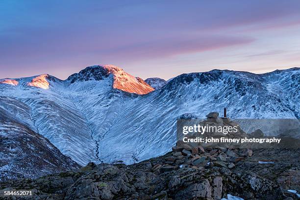 great gable from haystacks, lake district, uk - haystacks lake district stock pictures, royalty-free photos & images