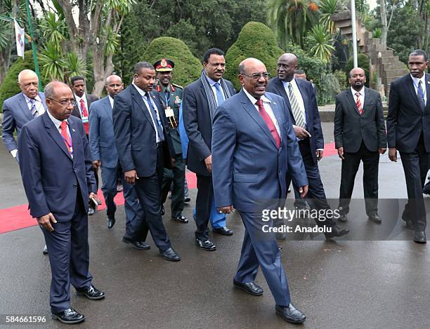 President of Sudan Omar al-Bashir visits Addis Ababa University in Addis Ababa, Ethiopia on July 29, 2016.