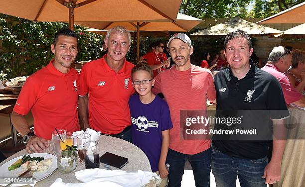 Luis Garcia, Ian Rush and Robbie Fowler ambassadors of Liverpool during a VIP Lunch the Partners on July 29, 2016 in Palo Alto, California.