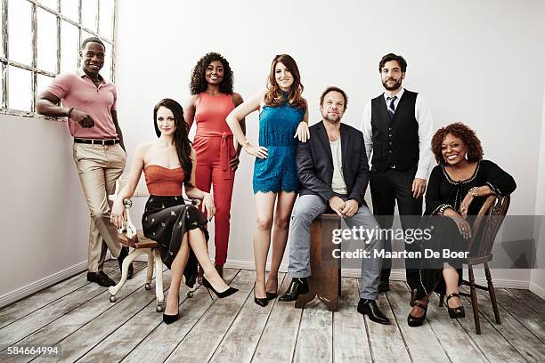 Actors McKinley Belcher III, Hannah James, Patina Miller, Tara Summers, Norbert Leo Butz, Josh Radnor and L. Scott Caldwell from PBS's 'Mercy Street...