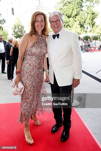 Friedrich von Thun and his daughter Gioia von Thun attend the premiere of the opera 'Cosi Fan Tutte' on July 29, 2016 in Salzburg, Austria.