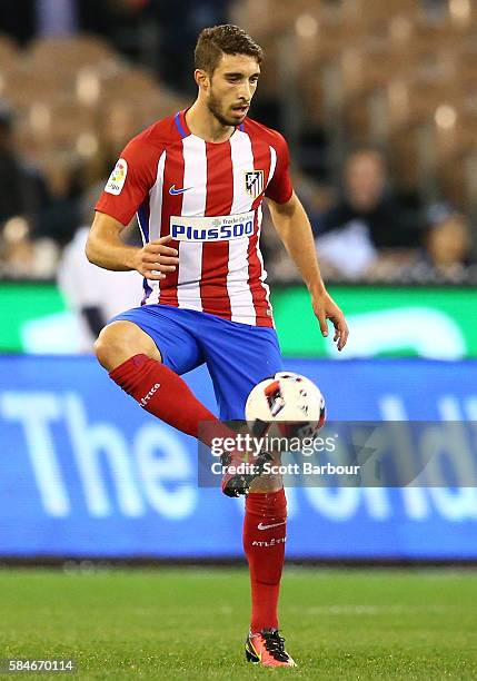 Sime Vrsaljko of Atletico de Madrid controls the ball during 2016 International Champions Cup Australia match between Tottenham Hotspur and Atletico...