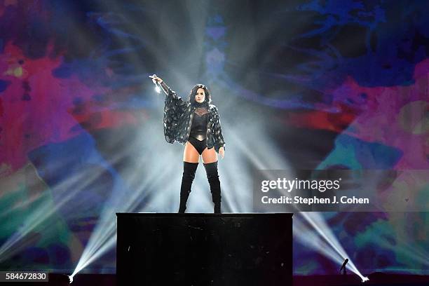 Demi Lovato performs at KFC YUM! Center on July 29, 2016 in Louisville, Kentucky.