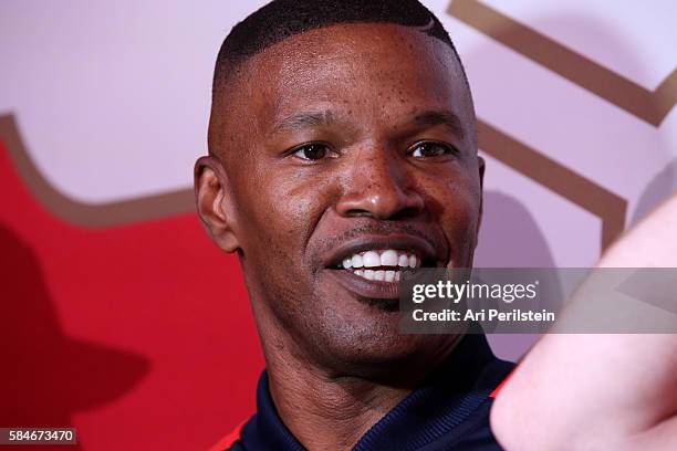 Actor Jamie Foxx attends PUMA and Arsenal Football Club 2016/17 AFC Away & Third Kit reveal event on July 29, 2016 in Culver City, California.