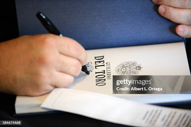 Guillermo Del Toro attends a book signing for "Guillermo Del Toro: At Home With Monsters" held at LACMA on July 29, 2016 in Los Angeles, California.