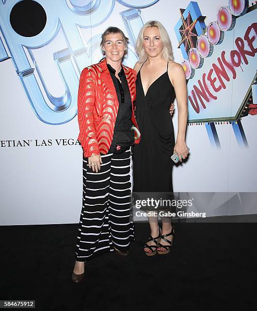 Puppet builder Amanda Maddox and producer Ry Pepper attend Brian Henson presents "Puppet Up! - Uncensored" at The Venetian Las Vegas on July 29, 2016...