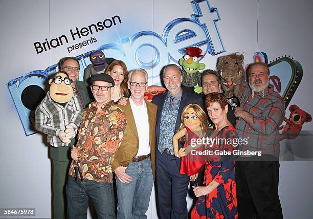 Puppeteers Michael Oosterom, Ted Michaels, Colleen Smith, director and host Patrick Bristow, creator/producer Brian Henson, puppeteers Grant...