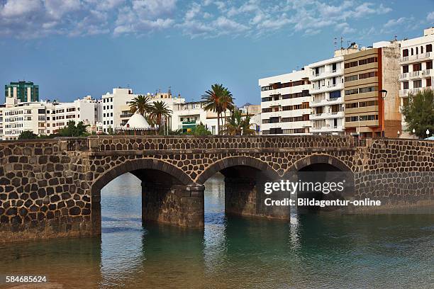 Bridge to Isla de San Gabriel, Arrecife, Lanzarote, Canary islands, canaries, spain.