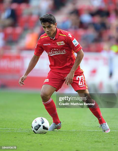Eroll Zejnullahu of 1st FC Union Berlin during the test match between 1st FC Union Berlin and FC Utrecht on July 30, 2016 in Berlin, Germany.