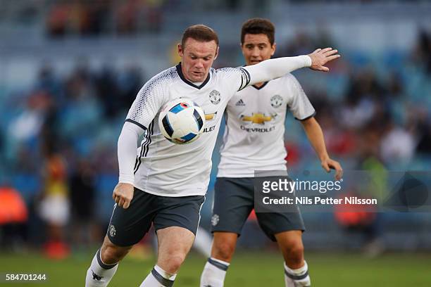 Wayne Rooney of Manchester United during the pre-season Friendly between Manchester United and Galatasaray at Ullevi on July 30, 2016 in Gothenburg,...