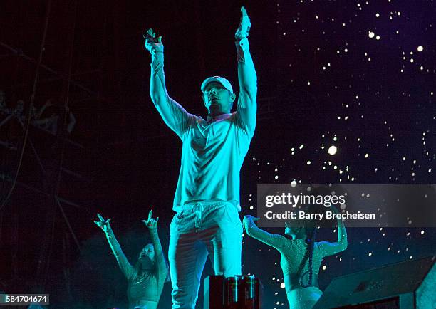 Thomas Wesley Pentz aka Diplo of Major Lazer performs during 2016 Lollapalooza Day Two at Grant Park on July 29, 2016 in Chicago, Illinois.