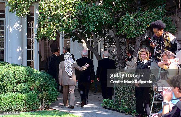 After a photo op in the White House's Rose Garden to commemorate the signing of the Mideast Peace Accord, Palestinian National Authority President...