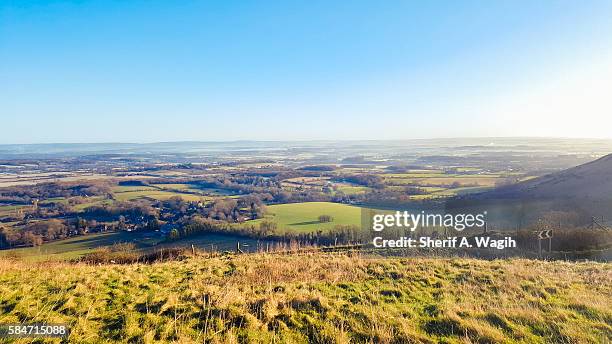 view from the top - south of france stockfoto's en -beelden