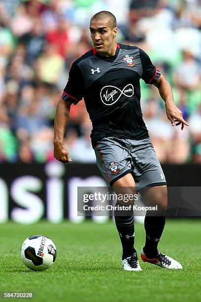 Oriol Romeu of Southampton runs with the ball during the friendly match between FC Groningen an FC Southampton at Euroborg Stadium on July 30, 2016...