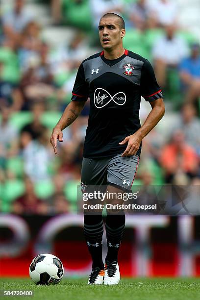 Oriol Romeu of Southampton runs with the ball during the friendly match between FC Groningen an FC Southampton at Euroborg Stadium on July 30, 2016...