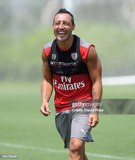 Santi Cazorla of Arsenal during the Arsenal Training Session at The Stubhub Centre on July 30, 2016 in Los Angeles, California.