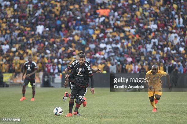Norodien Riyaad of Orlando Pirates in action during 2016 Carling Black Label Cup between Kaizer Chiefs F.C. And Orlando Pirates at FNB Stadium in...