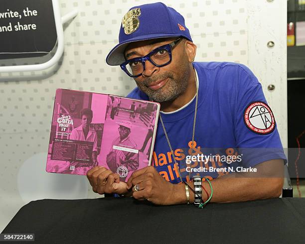 Director Spike Lee celebrates the 30th anniversary of "She's Gotta Have It" with a book signing held at the Moleskine Store on July 30, 2016 in New...