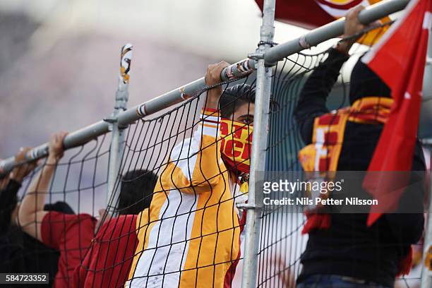 Fans of Galatasaray during the pre-season Friendly between Manchester United and Galatasaray at Ullevi on July 30, 2016 in Gothenburg, Sweden.