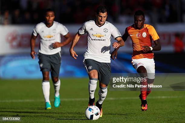Henrikh Mkhitaryan of Manchester United during the pre-season Friendly between Manchester United and Galatasaray at Ullevi on July 30, 2016 in...