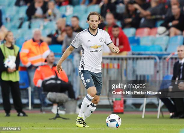 Daley Blind of Manchester United during the pre-season Friendly between Manchester United and Galatasaray at Ullevi on July 30, 2016 in Gothenburg,...