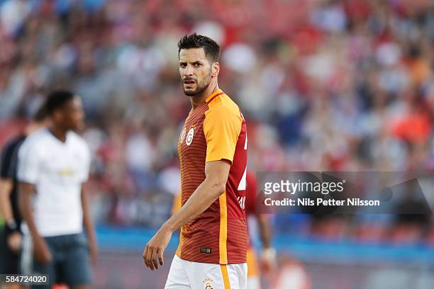 Hakan Balta of Galatasaray during the pre-season Friendly between Manchester United and Galatasaray at Ullevi on July 30, 2016 in Gothenburg, Sweden.