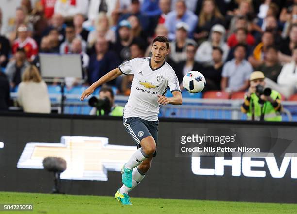 Matteo Darmian of Manchester United during the pre-season Friendly between Manchester United and Galatasaray at Ullevi on July 30, 2016 in...
