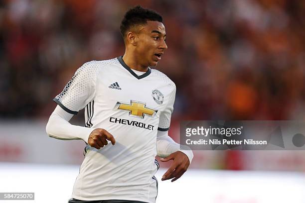 Jesse Lingard of Manchester United during the pre-season Friendly between Manchester United and Galatasaray at Ullevi on July 30, 2016 in Gothenburg,...